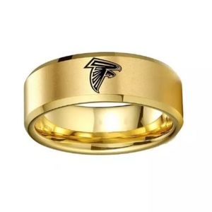 Gold titanium Atlanta Falcons Ring